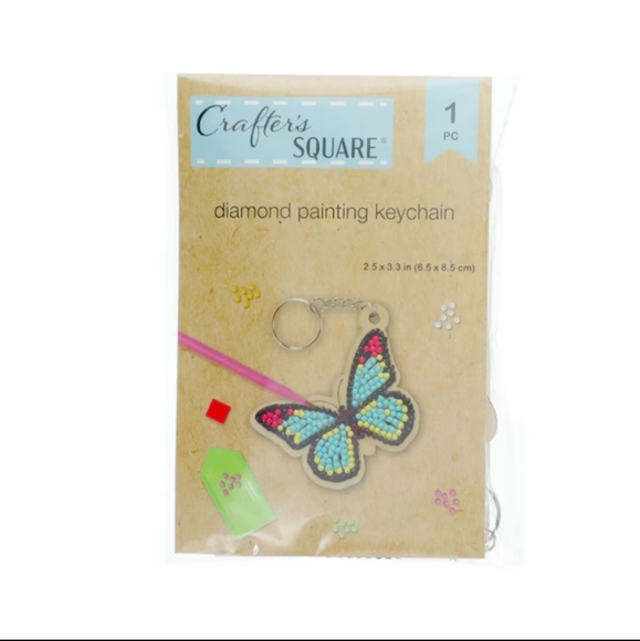 2/$6 Diamond Painting Keychain Kit Butterfly Design - Picture 3 of 4